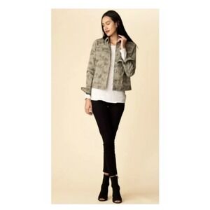 ATM Anthony Thomas Melillo Green Camo Trucker/Jean Jacket Light Lining SZ S